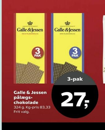 Kvickly Galle & Jessen pålægschokolade tilbud