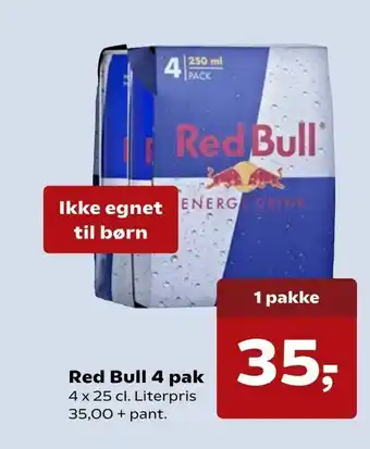 Kvickly Red Bull 4 pak tilbud
