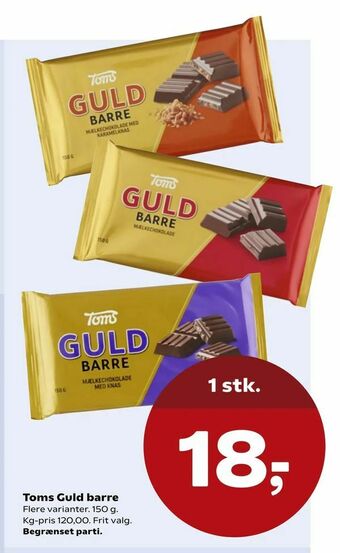 Kvickly Toms Guld barre tilbud