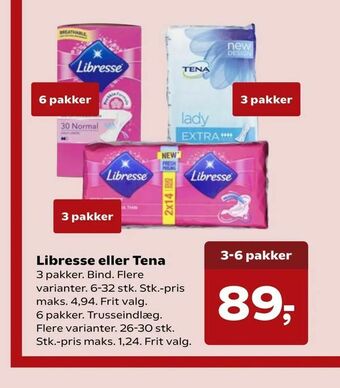 Kvickly Libresse eller Tena tilbud