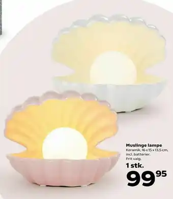 Kvickly Muslinge lampe tilbud