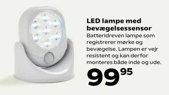 Kvickly LED lampe med bevægelsessensor tilbud
