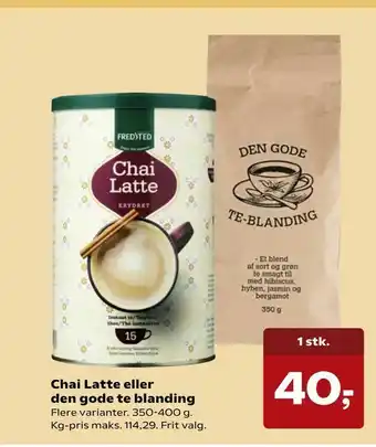 Kvickly Chai Latte eller den gode te blanding tilbud