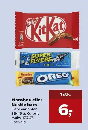 Kvickly Marabou eller Nestle bars tilbud