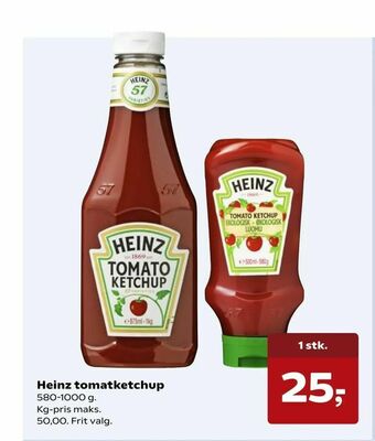 Kvickly Heinz tomatketchup tilbud