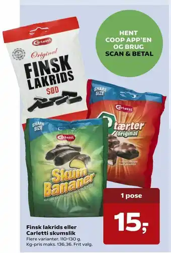 Finsk lakrids eller Carletti skumslik
