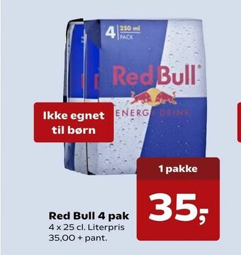 SuperBrugsen Red Bull 4 pak tilbud