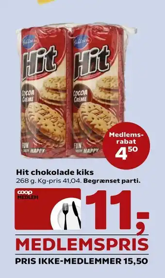 SuperBrugsen Hit chokolade kiks tilbud