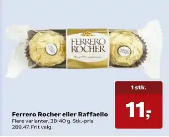 SuperBrugsen Ferrero Rocher eller Raffaello tilbud