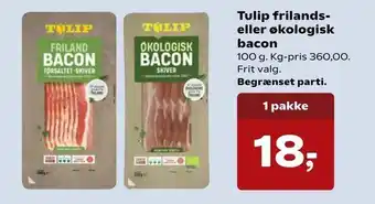 SuperBrugsen Tulip frilands eller økologisk bacon tilbud
