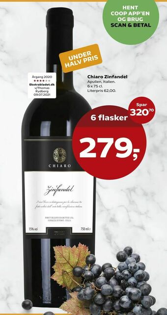 SuperBrugsen Chiaro Zinfandel tilbud