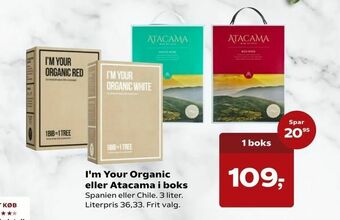 SuperBrugsen I'm Your Organic eller Atacama i boks tilbud