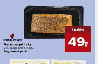 SuperBrugsen Varmrøget laks tilbud