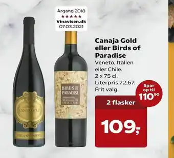 SuperBrugsen Canaja Gold eller Birds of Paradise tilbud