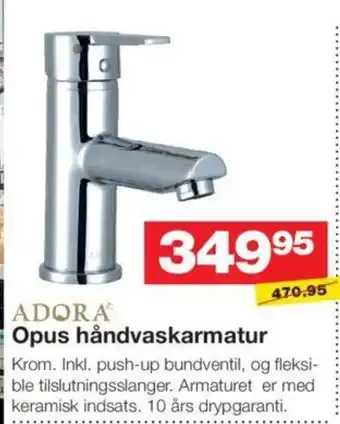 Bauhaus Opus håndvaskarmatur tilbud