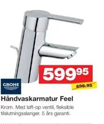 Bauhaus Håndvaskarmatur Feel tilbud