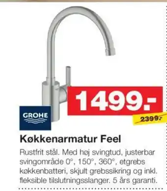 Køkkenarmatur Feel
