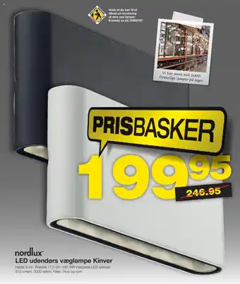 Bauhaus LED udendørs væglampe Kinver tilbud