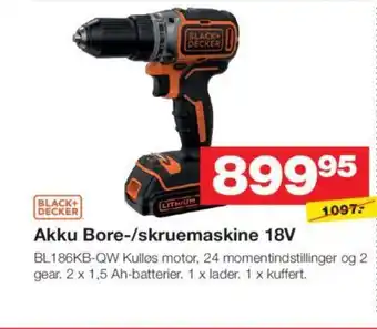 Bauhaus Akku Bore-/skruemaskine 18V tilbud