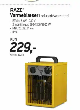 Thansen Varmeblæser I ndustri/værksted tilbud