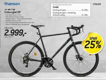Thansen Cross cykel 28" tilbud