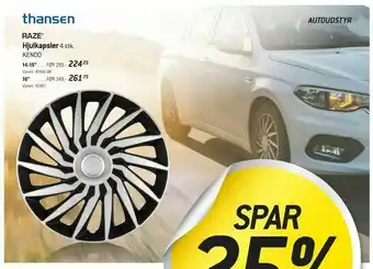 Thansen Hjulkapsler 4 stk kendo tilbud