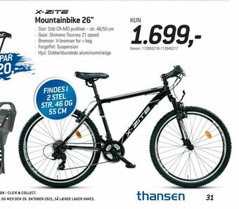 Thansen Mountainbike 26" tilbud