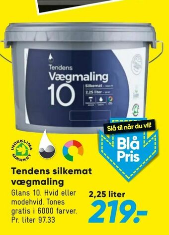 Bilka Tendens silkemat vægmaling tilbud