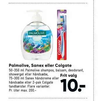 Bilka Palmolive, Sanex eller Colgate tilbud