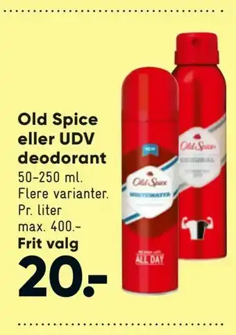 Bilka Old Spice eller UDV deodorant tilbud