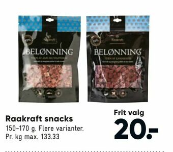 Bilka Raakraft snacks tilbud