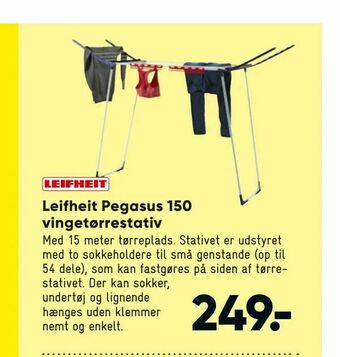 Bilka Leifheit Pegasus 150 vingetørrestativ tilbud