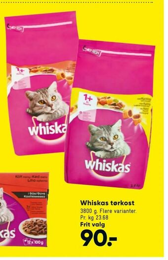 Bilka Whiskas tørkost tilbud