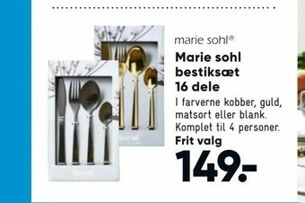 Marie sohl bestiksæt