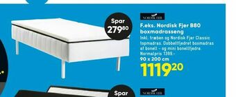 Bilka F.eks. Nordisk Fjer B80 boxmadrasseng tilbud