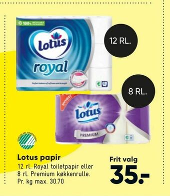 Bilka Lotus papir tilbud