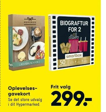 Bilka Oplevelses gavekort tilbud
