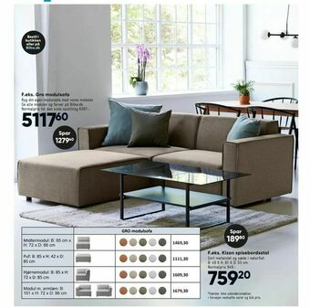 Bilka F.eks. Kizon spisebordsstol tilbud