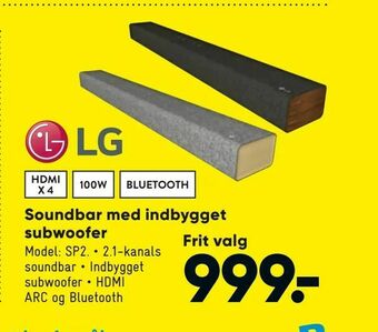 Bilka Soundbar med indbygget subwoofer tilbud