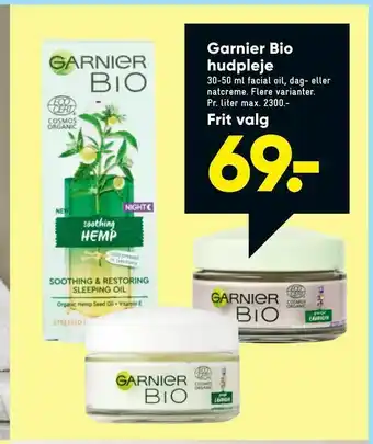 Bilka Garnier Bio hudpleje tilbud