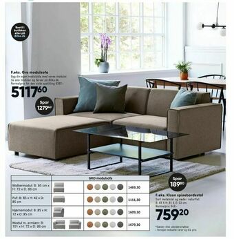 Bilka Gro modulsofa tilbud