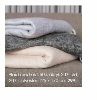 Bilka Plaid med uld tilbud