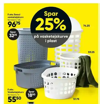 Vasketøjskurve i plast