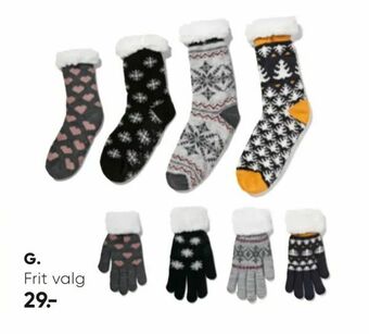 Bilka Handsker eller sokker med plysfor tilbud