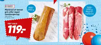 Mørbrad af dansk gris eller røget hamburgerryg