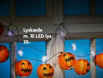 Lyskæde m. 10 LED lys
