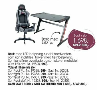 Daells Bolighus Bord + stol tilbud