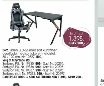 Daells Bolighus Bord + stol tilbud