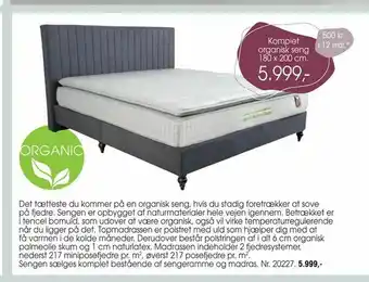 Daells Bolighus Komplet organisk seng 180 x 200 cm tilbud