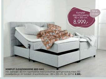 Daells Bolighus Komplet elevationsseng med gavl tilbud